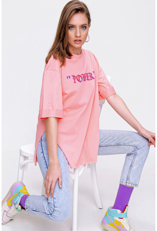 4297 League Baskılı T-Shirt