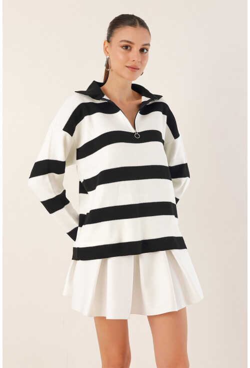 4512 Striped Oversized Sweater