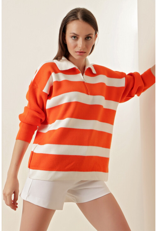4512 Striped Oversized Sweater