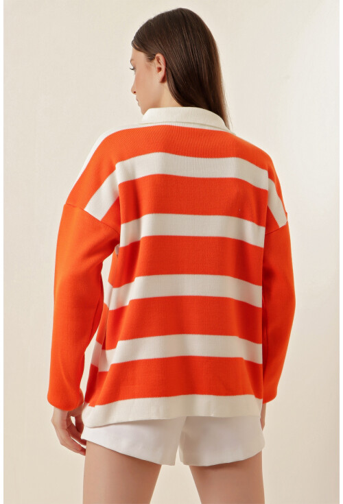 4512 Striped Oversized Sweater