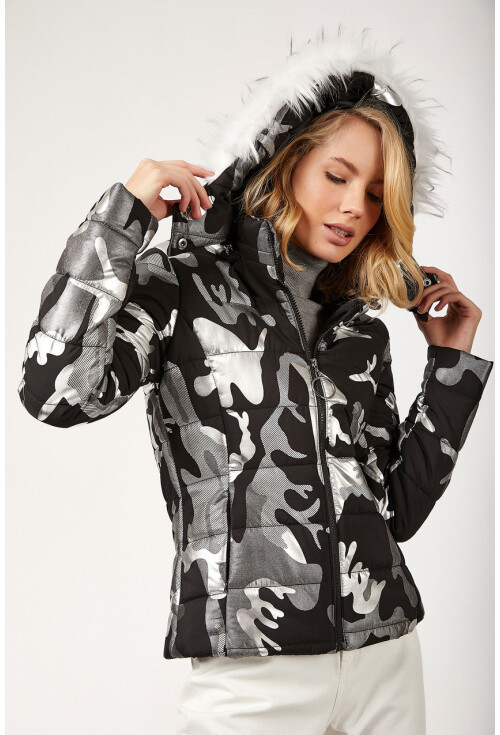 5108 Shiny Puffer Coat