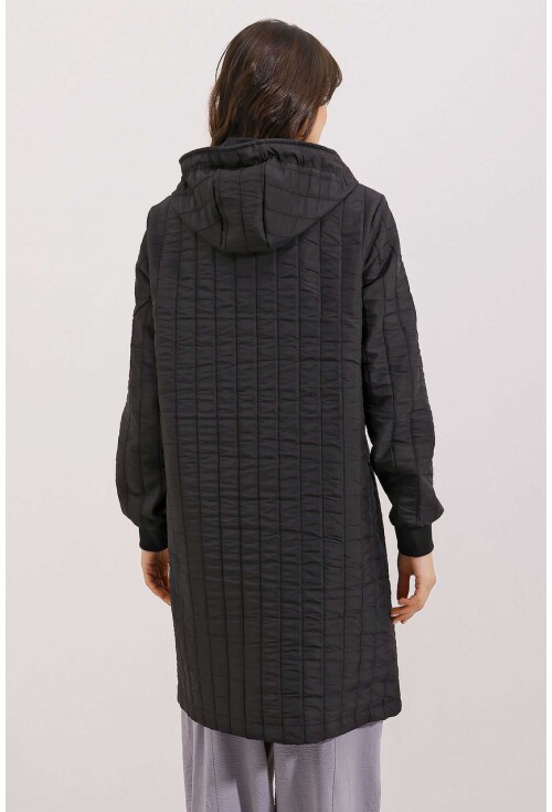5138 Quilted Long Puffer Coat
