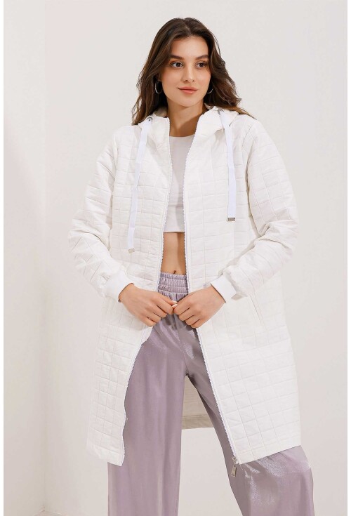 5138 Quilted Long Puffer Coat