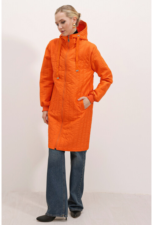 5138 Quilted Long Puffer Coat