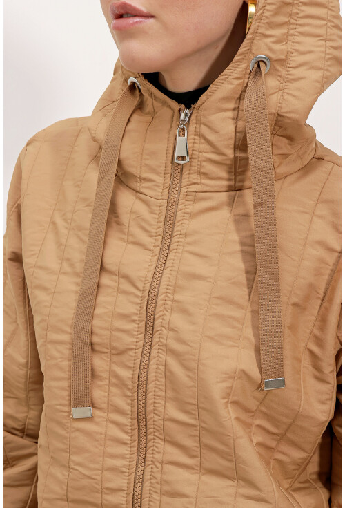 5138 Quilted Long Puffer Coat