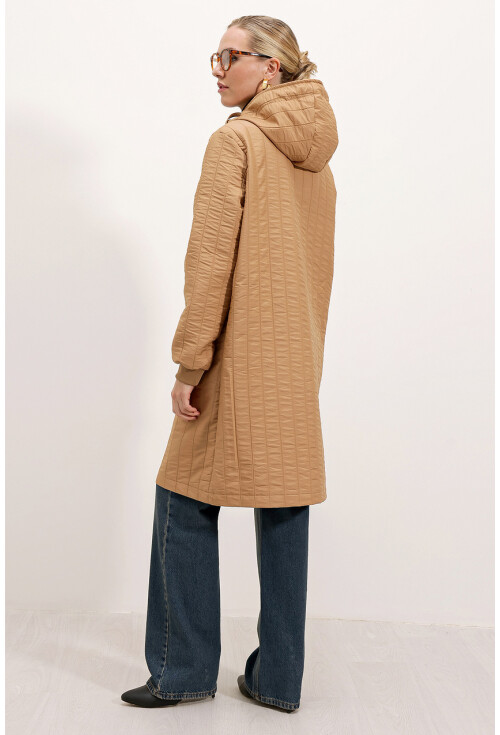 5138 Quilted Long Puffer Coat