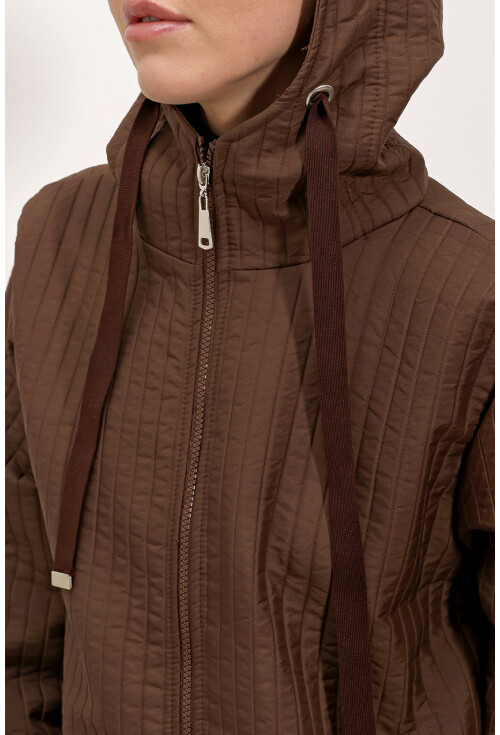 5138 Quilted Long Puffer Coat