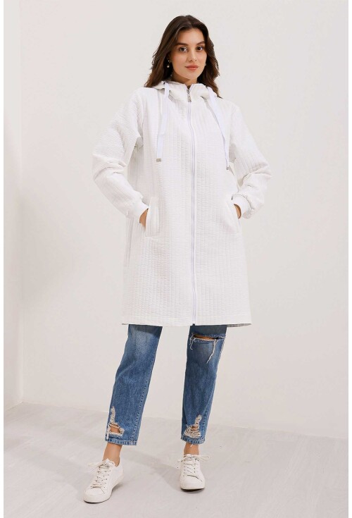 5138 Quilted Long Puffer Coat