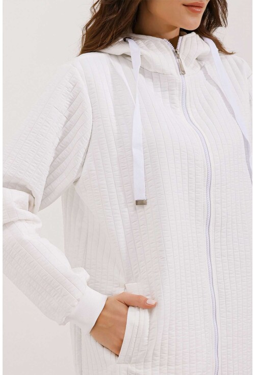 5138 Quilted Long Puffer Coat