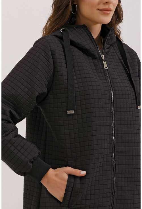 5138 Quilted Long Puffer Coat