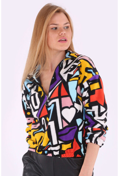 55300 Etnik Desen Sweatshırt