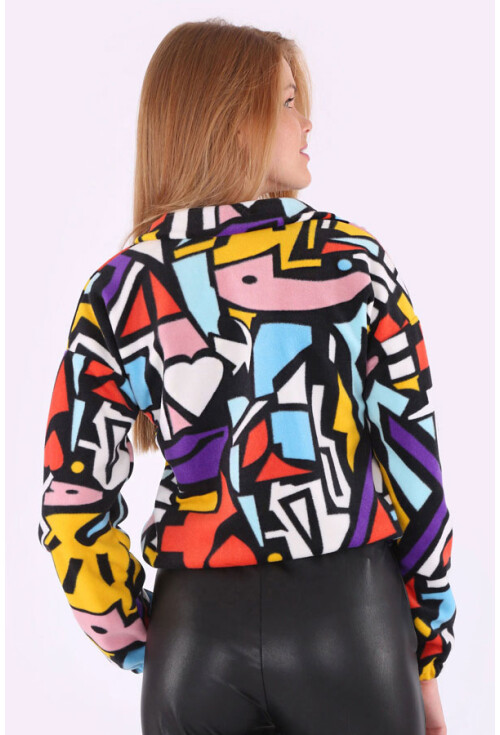 55300 Etnik Desen Sweatshırt