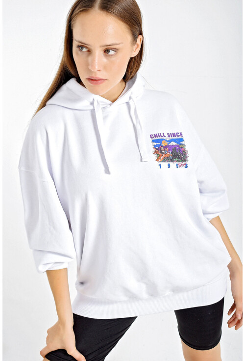 55316 Baskılı Sweatshirt