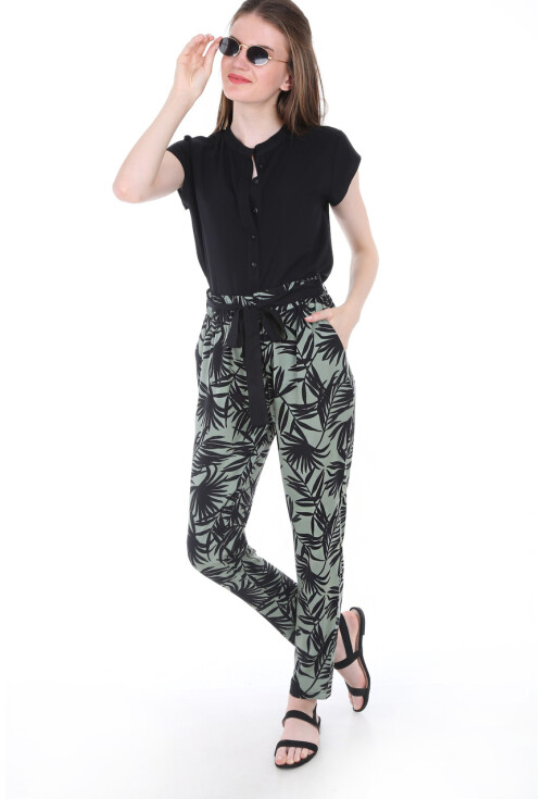 6277 Bel Kuşak Şalvar Pantolon