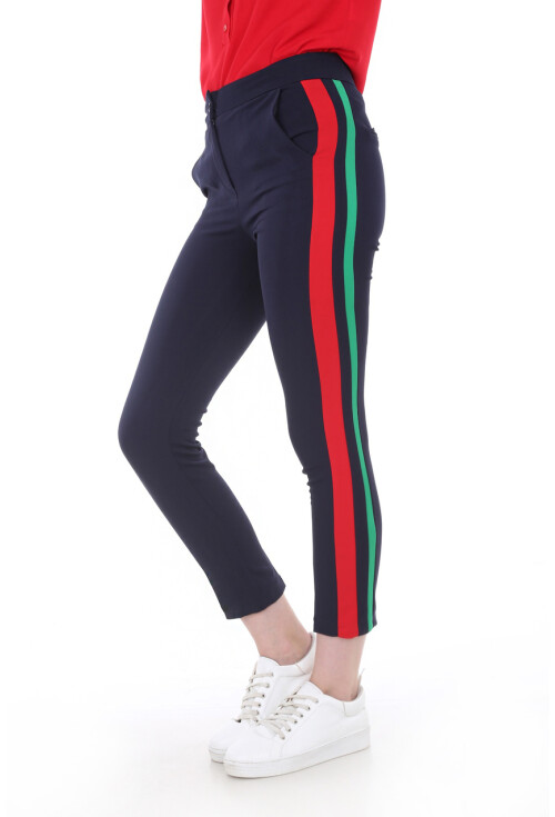6400 Şeritli Kumaş Pantolon