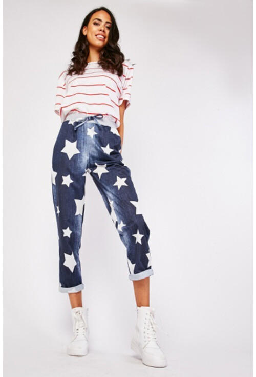 6508 Baskılı Jogger Pantolon