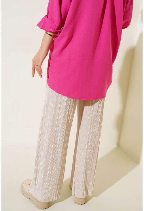6606 Piliseli Parlak Pantolon