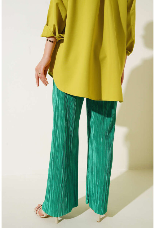 6606 Piliseli Parlak Pantolon