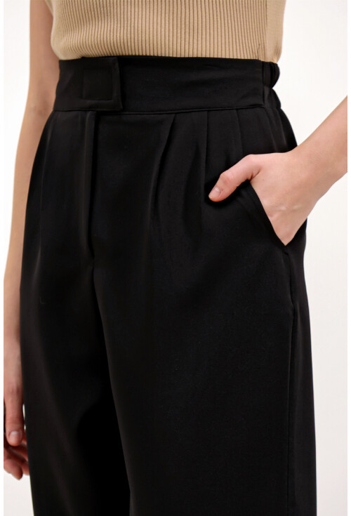 6612 High-Waist Fabric Pants