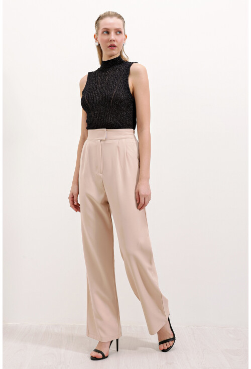 6612 High-Waist Fabric Pants