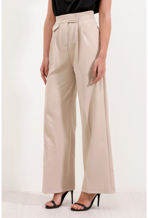6645 High-Waist Velcro Palazzo Pants