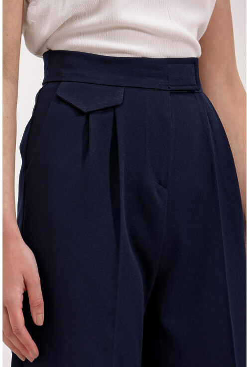 6645 High-Waist Velcro Palazzo Pants