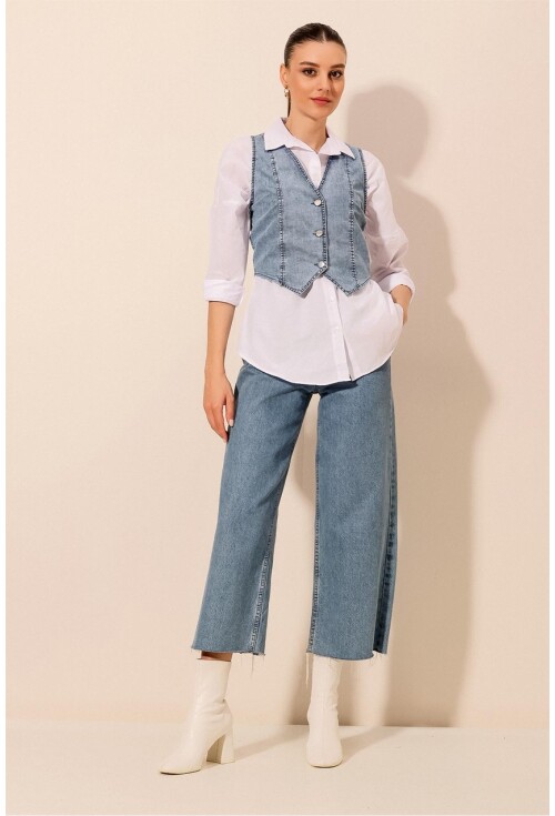 6791 Denim Yelek