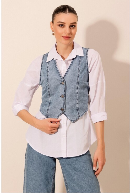 6791 Denim Yelek