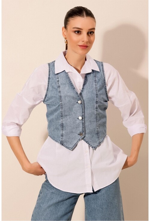 6791 Denim Yelek
