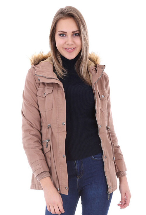 9000 Kapşonlu Gabardin Kaban