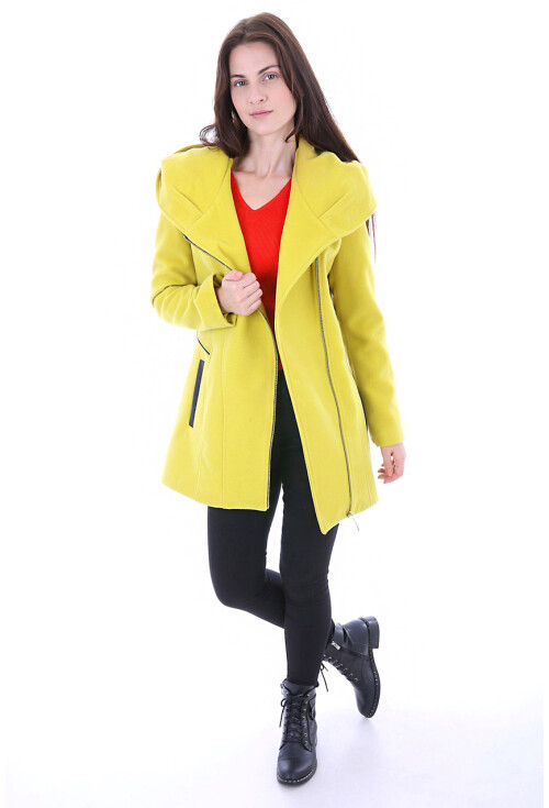 9002 Fermuarlı Kaşe Kaban