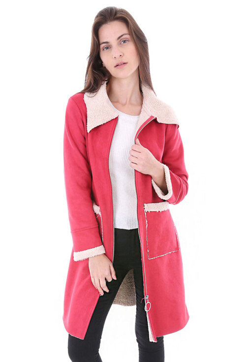 9051 Kürklü Süet Kaban
