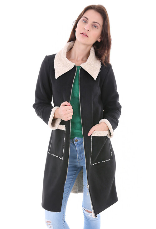 9051 Kürklü Süet Kaban