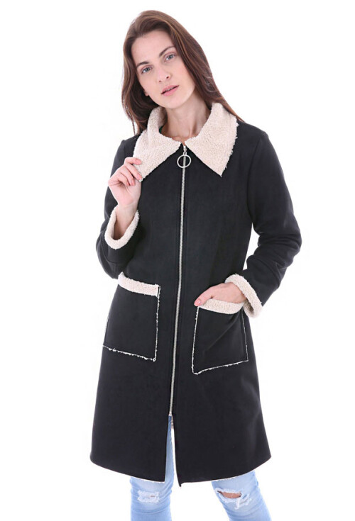 9051 Kürklü Süet Kaban