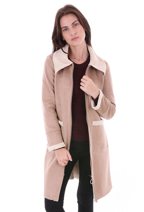 9051 Kürklü Süet Kaban