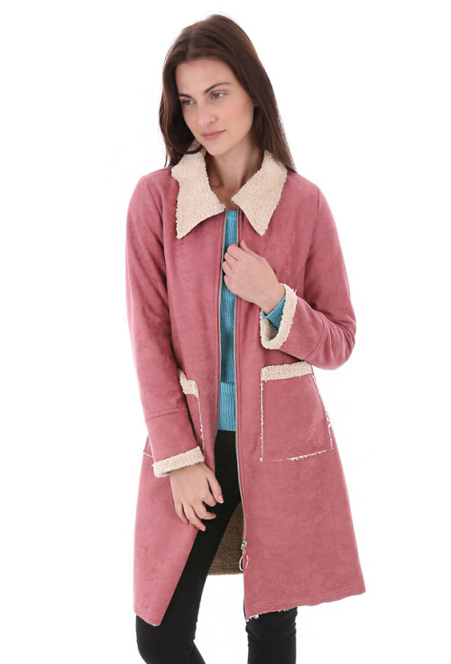 9051 Kürklü Süet Kaban