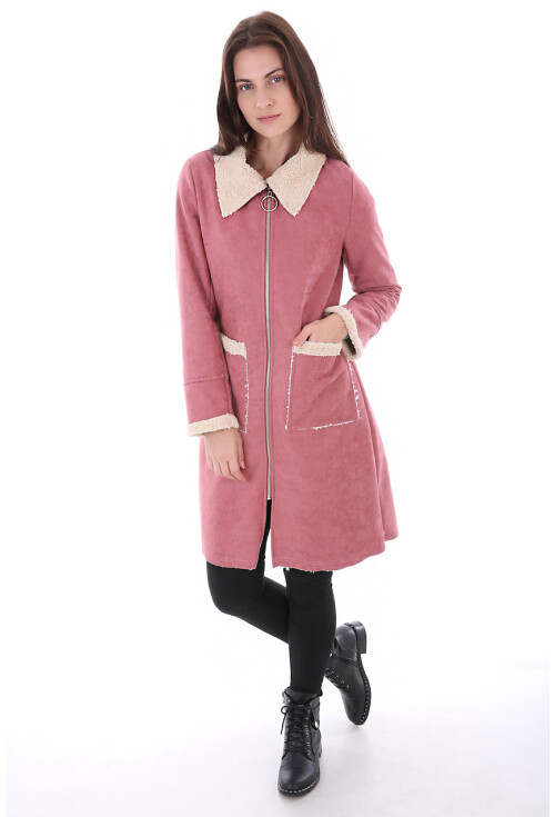 9051 Kürklü Süet Kaban