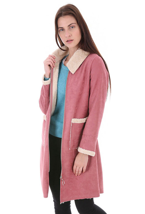 9051 Kürklü Süet Kaban