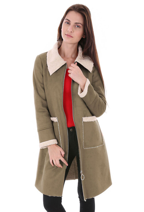9051 Kürklü Süet Kaban