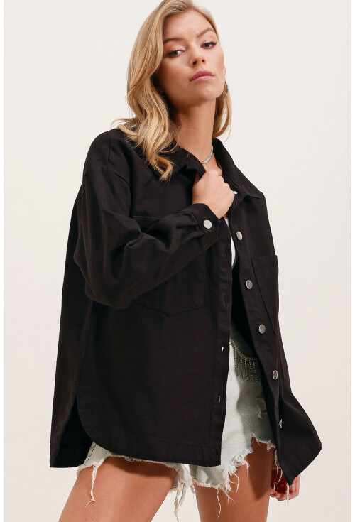 20192 Oversize Gabardin Gömlek Ceket