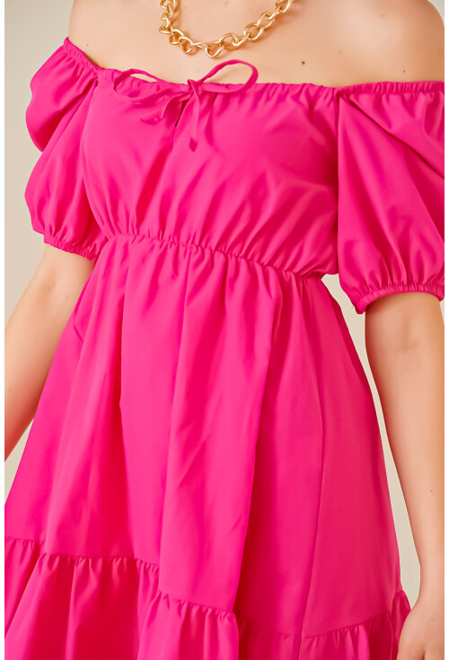 2351 Kloş Poplin Elbise
