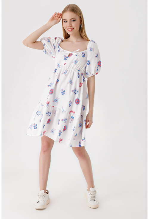 2351 Kloş Poplin Elbise