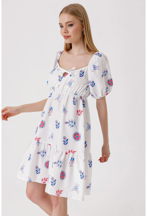 2351 Kloş Poplin Elbise