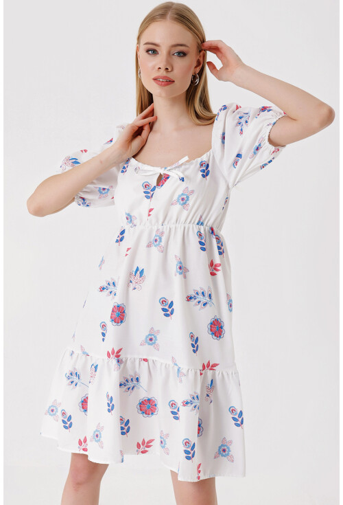 2351 Kloş Poplin Elbise