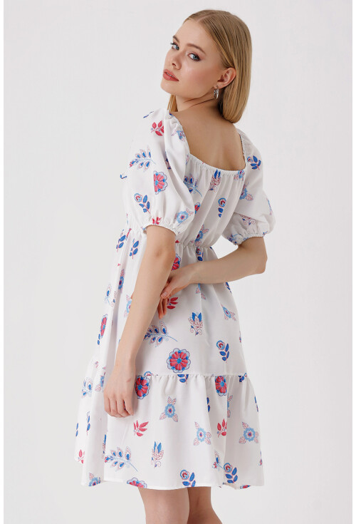 2351 Kloş Poplin Elbise