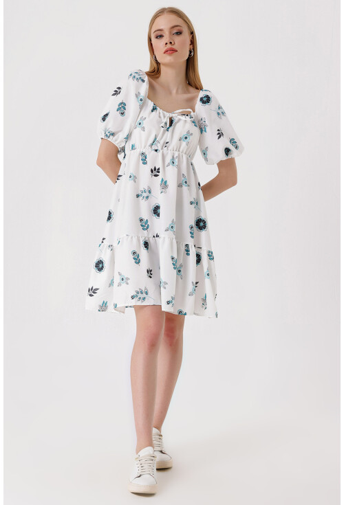 2351 Kloş Poplin Elbise