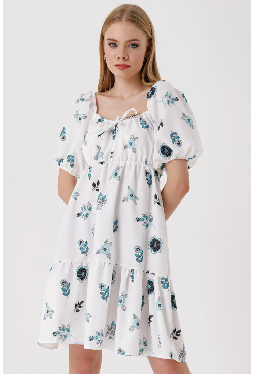 2351 Kloş Poplin Elbise