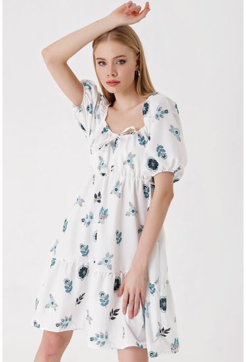 2351 Kloş Poplin Elbise
