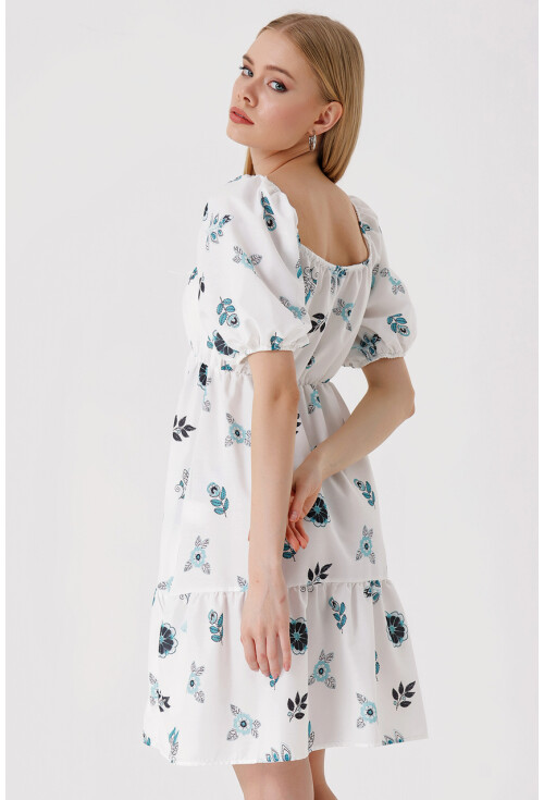2351 Kloş Poplin Elbise