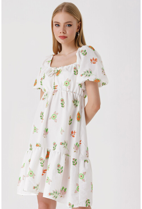 2351 Kloş Poplin Elbise